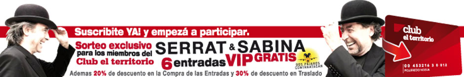 Club El Territorio te sienta en primera fila al recital que Sabina y Serrat brindar&aacute;n el 9 de abril en Resistencia